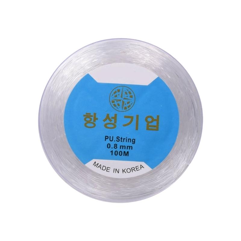 Roll 100M Clear Elastic Crystals Thread for Jewelry Making Beading Bracelet Necklace Crafting