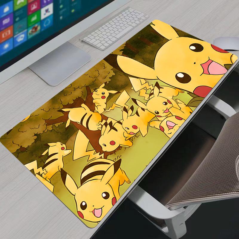 Large Mouse Pad Pokemon Pikachu Gamer Keyboard Mousepad Pc Computer Desk Mat Gaming Pad Mouse Mats For CS GO LOL x