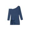 Nuova T-shirt Casual a Manica Lunga Larga Monocolore per Primavera/Autunno Abito Casual Abbigliamento Donna