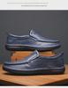 Men's Casual Leather Moccasins: Breathable Cowhide Flats for Middle-Aged and Elderly
