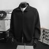 Veste Polaire à Fermeture Éclair pour Homme - Sweatshirt Décontracté à Col Montant et Manches Raglan