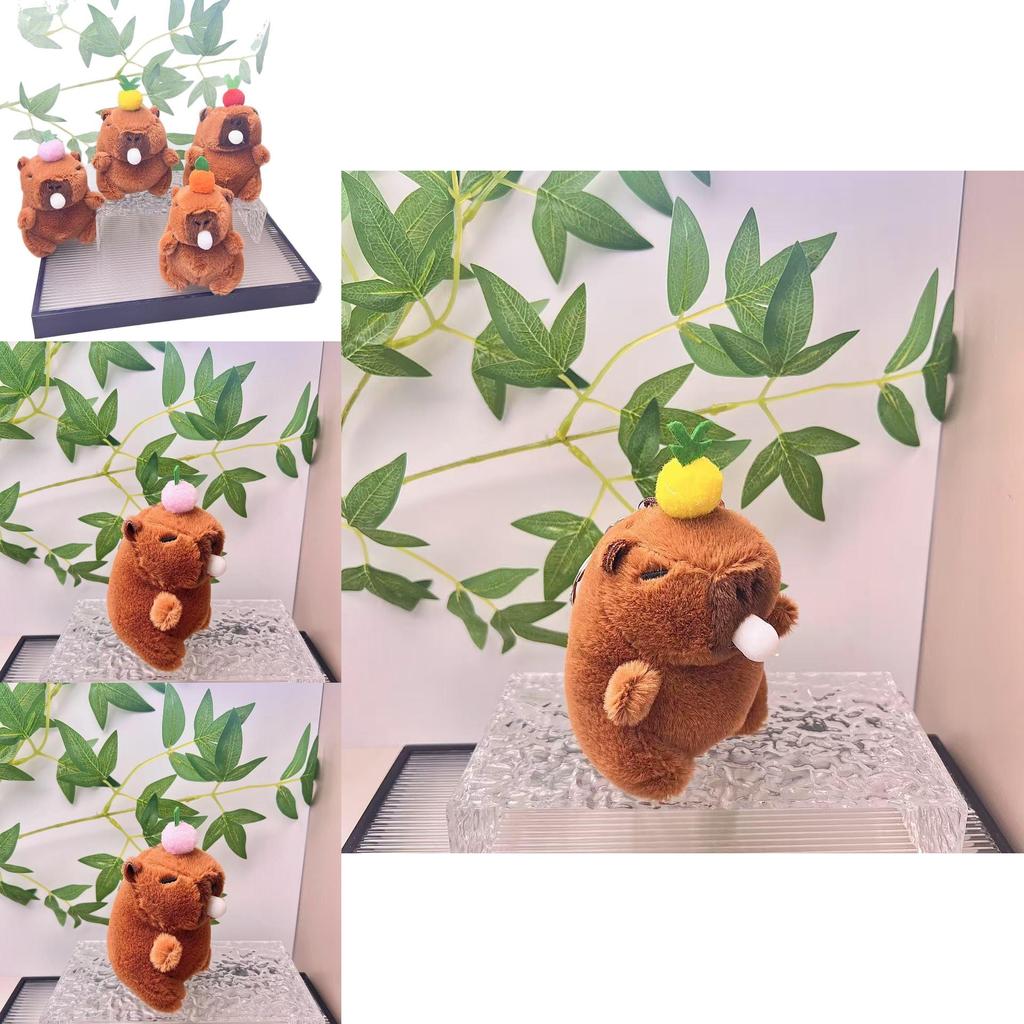 Adorable Capybara Plush Keychain Bubble Blowing Soft Toy Perfect For Animal Lovers