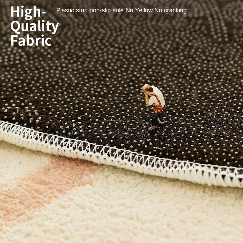 Cream Style Carpets for Living Room Irregular Shape Plush Bedroom Decor Carpet Fluffy Soft Bedside Rug Thick Washable Floor Mat
