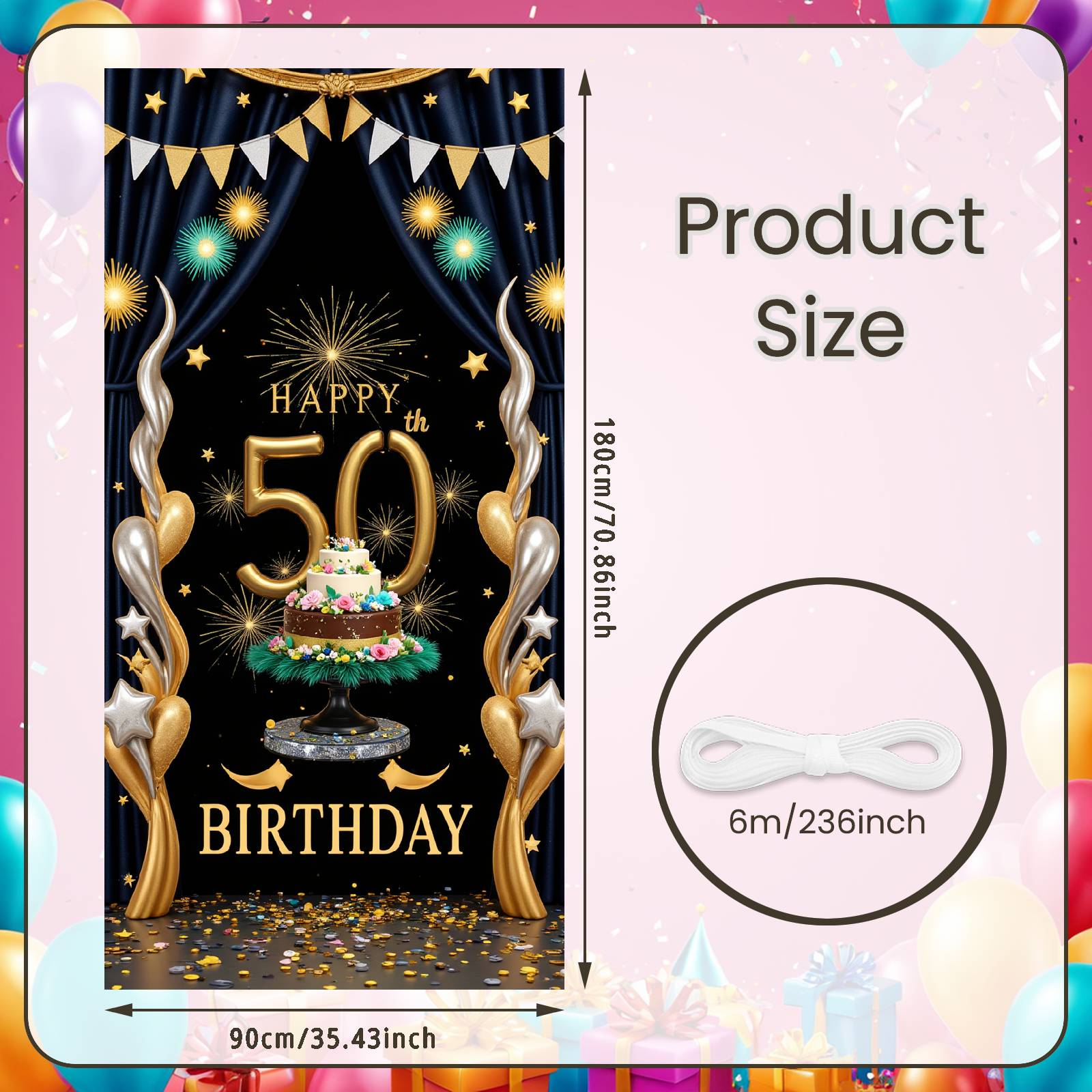 

Luxury Birthday Backdrop Golden Glitter Golden Birthday Banner Birthday Celebration Background Golden Star Ornaments