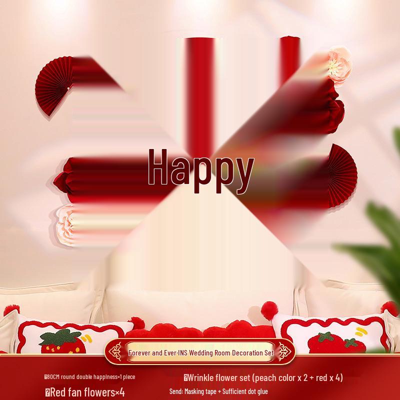 Wedding Room Decoration Set: Complete Bride & Groom's Bedroom and Living Room Decor Supplies.