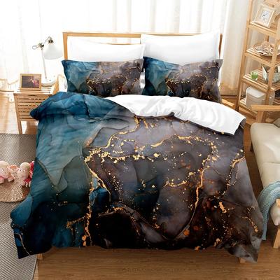 3D Luxus Marmor Bettwäsche Set Bedrucktes Bettbezug Set Kissenbezüge Romantisch Weich Einzel Doppel King Size für Erwachsene Geburtstagsgeschenk