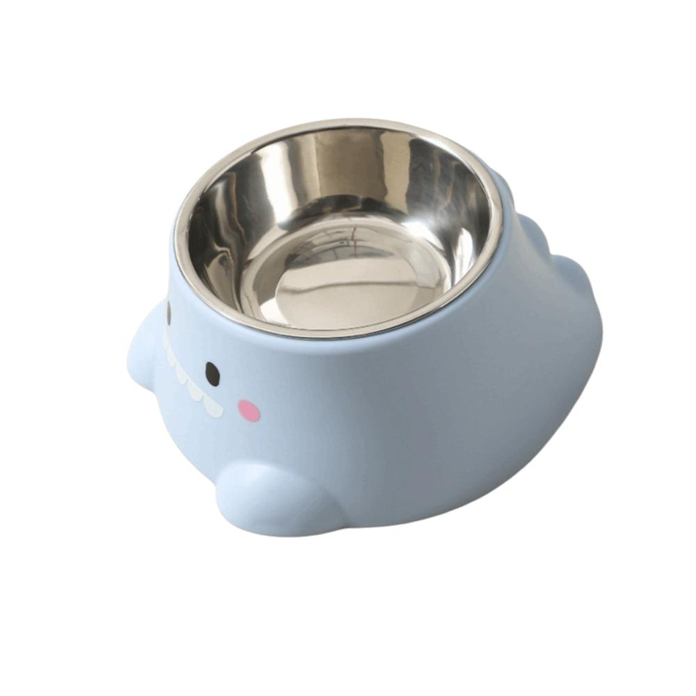 

Stainless Steel Dog Water Feeders Anti-Knock Neck Support Feeder Cute Cat Food Bowls Puppy Feeding синій
