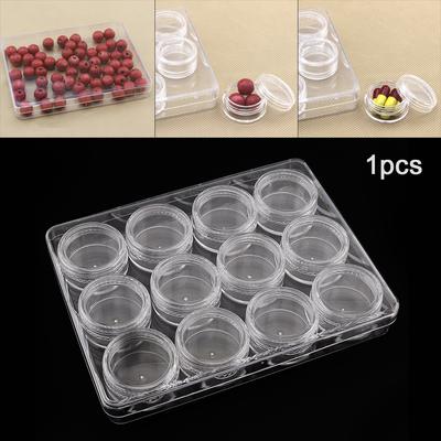 12 pezzi 5g bottiglie rotonde impermeabile portatile trasparente PP scatola di plastica di stoccaggio