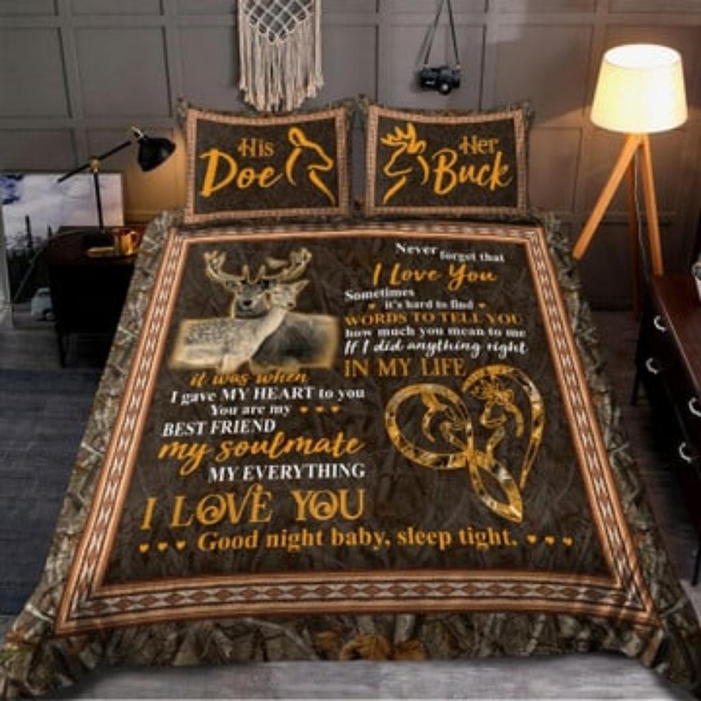 Bettbezug-Set Tmarc Tee Deer Lovers: Romantisches Bettwäscheset Heimtextilien
