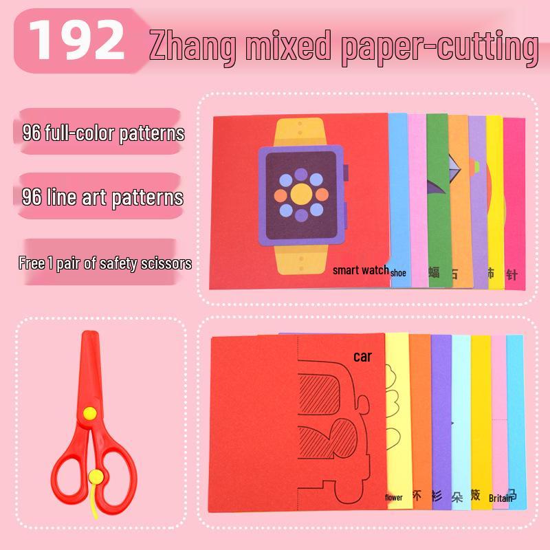 Buntes Origami DIY-Set: Lustiges pädagogisches Papierschneideset für Kinder