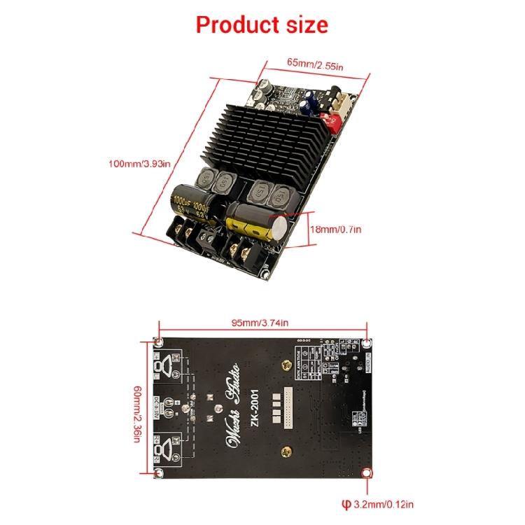 200W Subwoofer 100W+100W 2Channel Digital Power Amplifier Module Enhances Subwoofer in Auditory Setups
