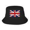 Custom Union Jack Flag Of The UK Bucket Hat for Women Men Print Summer Beach Sun Camping Cap