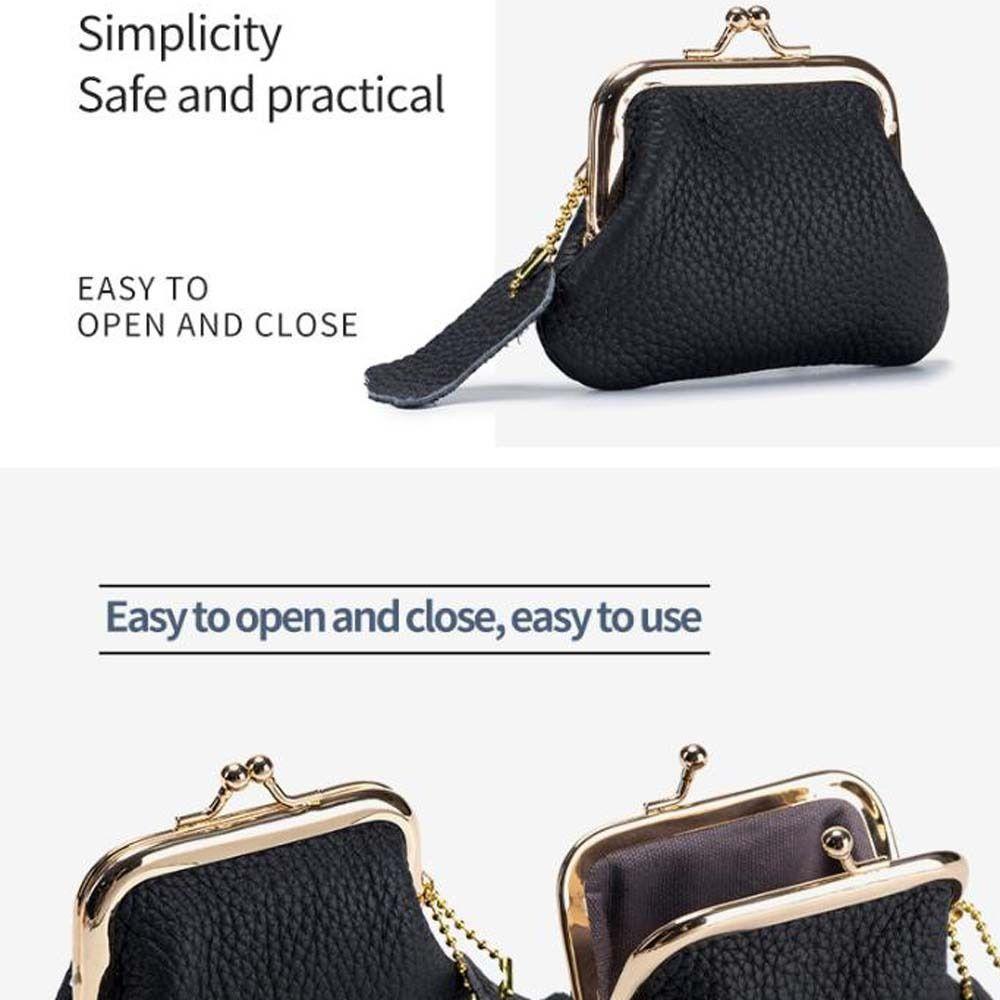 Keys/Lipsticks/Earphone Kiss Lock Leather Wallet Jewelry Bag Small Item Bag Mini Coin Purse  Girls