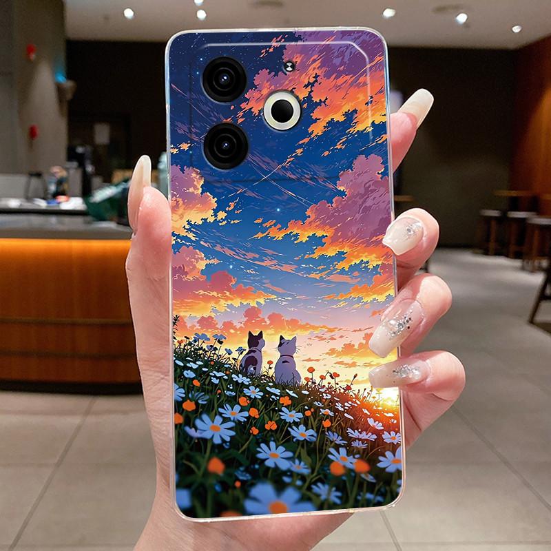 TPU Transparent Case For Tecno Pova 6 Neo Beautiful Bright Back Cover Stylish Viral Shockproof Soft Casing Butterfly Pattern