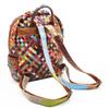 Sacs à dos tendance pour femme, sacs en cuir, cuir de vachette coloré, sacs à dos tissés à la main, sacs pour femme