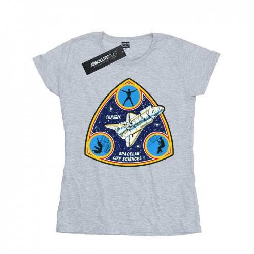 

NASA Womens/Ladies Classic Spacelab Life Science Cotton T-Shirt XXL білий