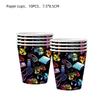 Game Console Theme Birthday Party Decorations Tableware Paper Cups Plates Children's Birthday Souvenirs Decoration Baby Shower