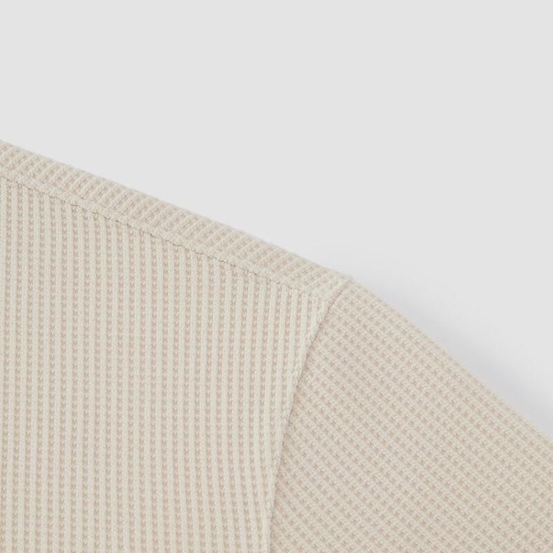 Semir Men's Winter Waffle Faux Two-Piece Plush Sweatshirt