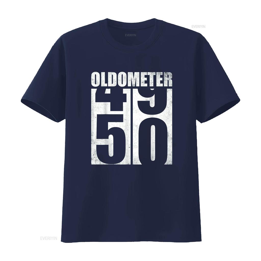 50. Geburtstag Oldometer 49 50 Vintage Lustig s T-Shirt vintage Gewaschen Leicht gedehnt Weich Vielseitig Bequem Atmungsaktiv