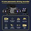 4 Channel Car DVR UHD 1080P 4-Lens Cabin Vehicle Dash Cam 360° All Sides Car Camera Wifi Video Driving Registrator Black Box
