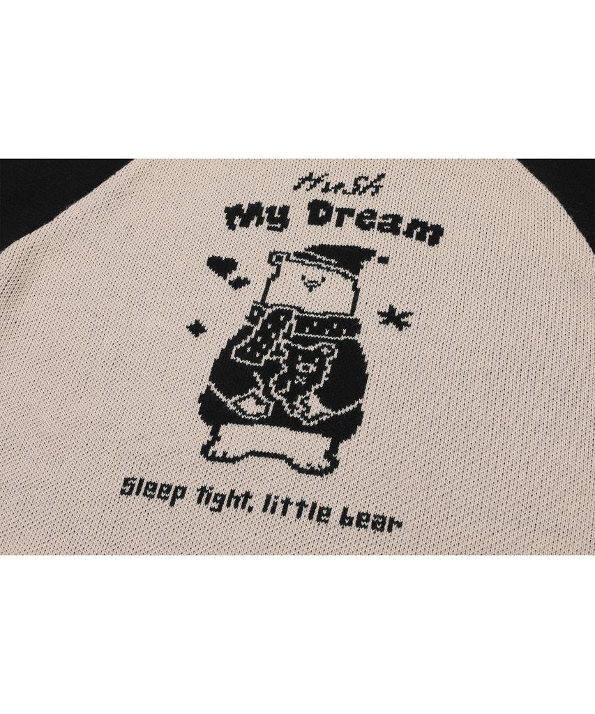 CPGN STUDIO Hushbear Raglan Pullover Knit Black