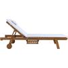 Loungers Gardeon 2 Piece Sun Lounge Wooden Lounger Outdoor Furniture Day Bed Wheel Patio White