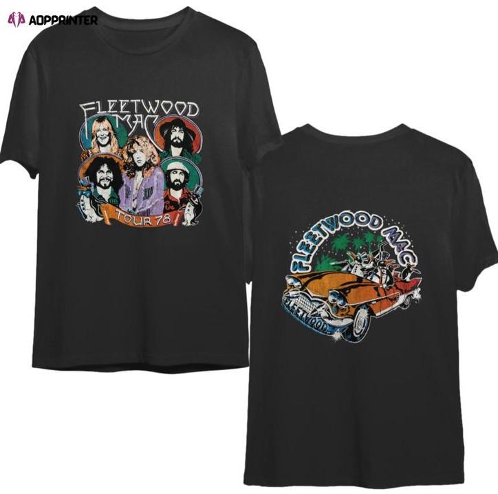 

1970039s Fleetwood039 Mac039 Rumours039 Concert Tour Shirt Double Sided Unisex T-Shirt XXXXL