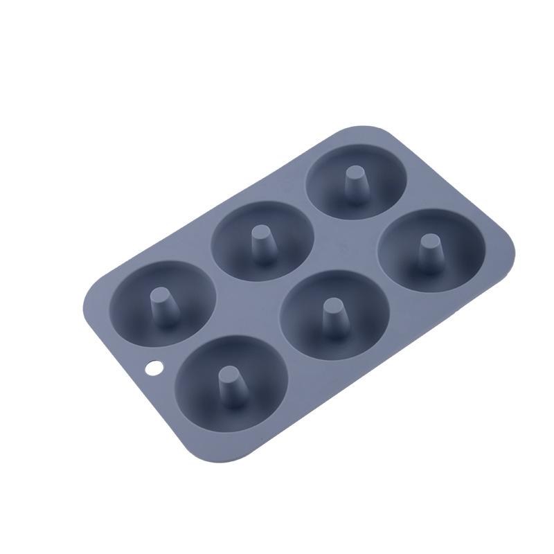 

6Holes Baking Mold Food Grade Silicone Non-Stick Donut Molds Chocolate Cupcake Pan Diy Muffin Kitchen Tool For Oven Bakeware сірий колір