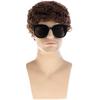 Men's Fashion Short Afro Curly Wig, Brown Tight Curls High-Temperature Fiber Hairpiece