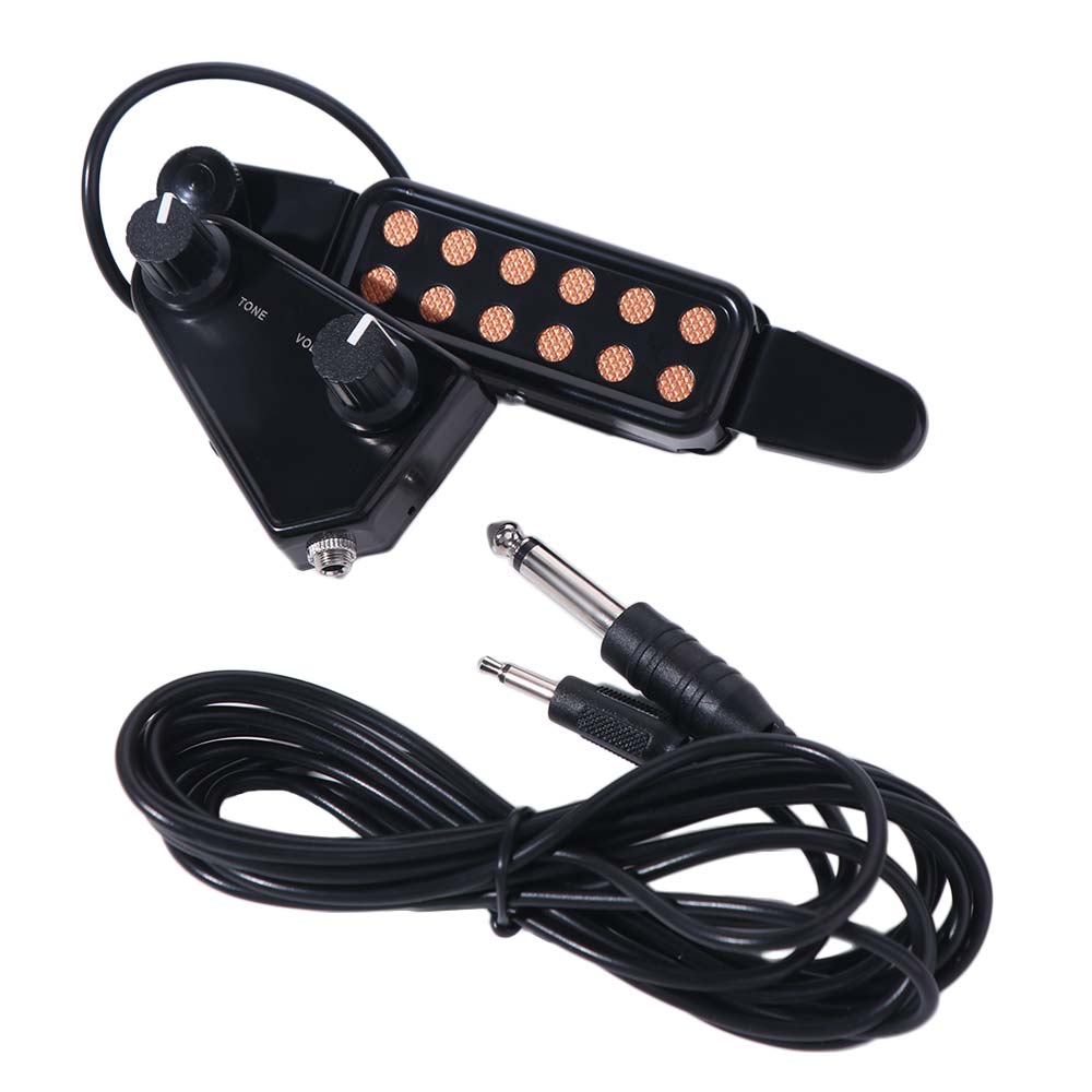 12-Hole Design Acoustic Guitar Pickup Adjustable Volume Soundhole Pickup  Home Recording