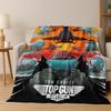 2026 Top Gun Tom Cruise Fighter Sign Art Flannel Blanket,Cozy Soft Throw Blanket for Home Bedroom Bed Sofa Picnic Office Cover