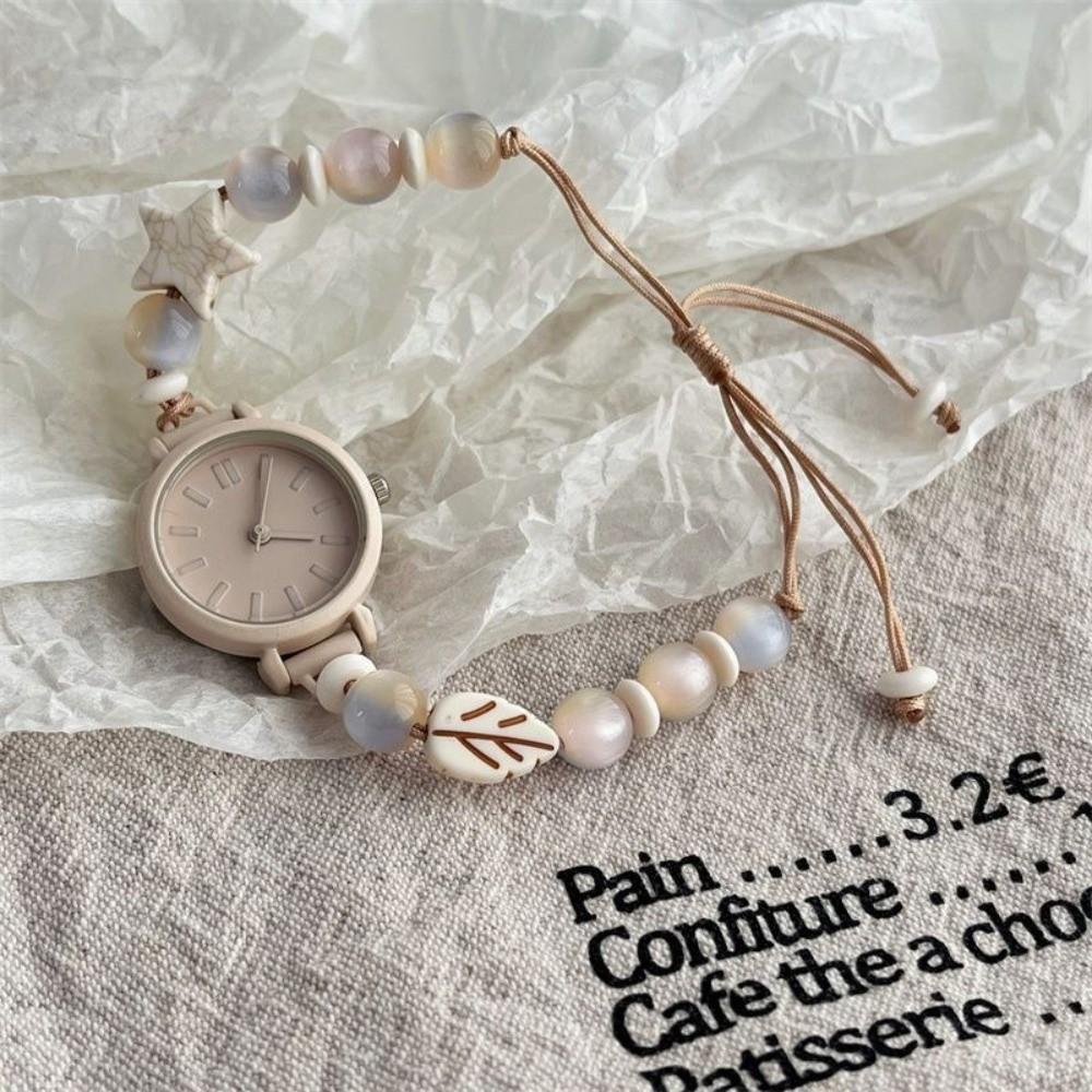 Armbanduhr mit Perlen Verstellbare Quarzuhr Neue Armbanduhren Damen Mädchen