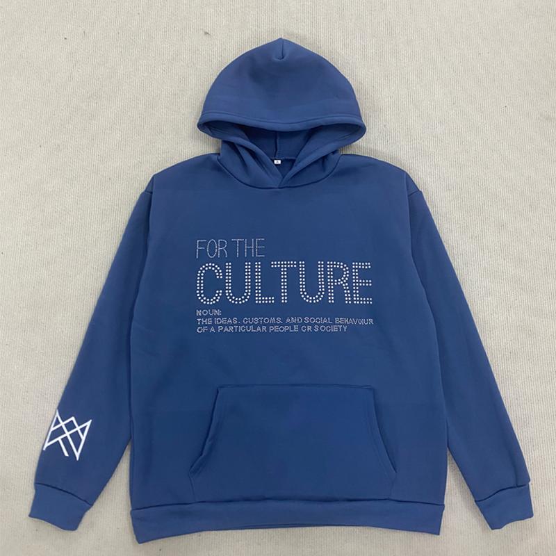 European and American Letter Hot Stamping Print Autumn and Winter Loose and Fashionable Men's and Women's Pocket Hooded Sweatshirt