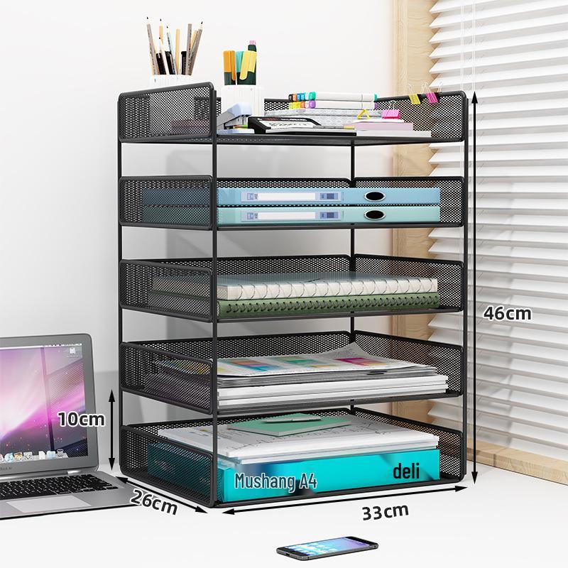 Multilayer Desktop File Organizer and Storage Set