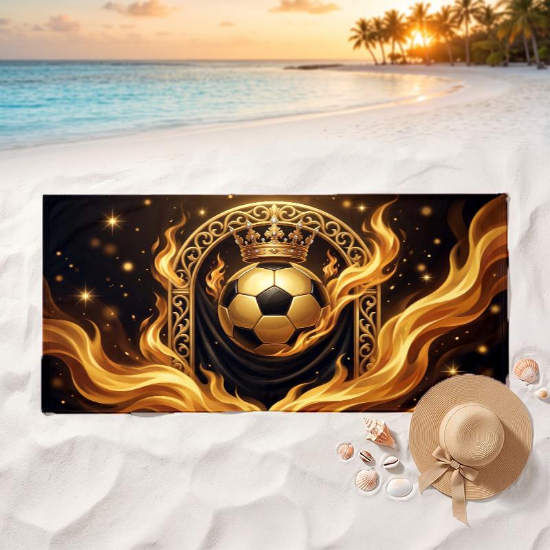 Soccer Ball (48) Soft and comfortable beach towel perfect for vacations and poolside use an ideal gift for summer holidays