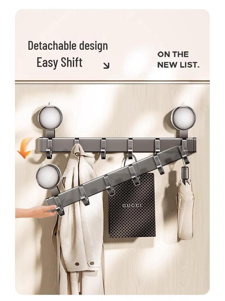Strong Load-Bearing Suction Cup Hooks for Bathroom Wall or Door – No-Drill Clothes and Towel Rack