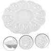 Easter Egg Tray Egg Platter Egg Holder Egg Tray for Refrigerator Egg Fixing Holder Ceramic Egg Tray White Color