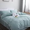 Cotton Twill Solid Color Duvet Cover Set - Single/Double, 1.5m/1.8m Bedding, 4-Piece