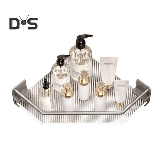 

Прозрачная настенная полка для хранения вещей без сверления, прочное несущее настенное крепление, устойчивое к царапинам, многофункциональный треугольный держатель для хранения вещей A