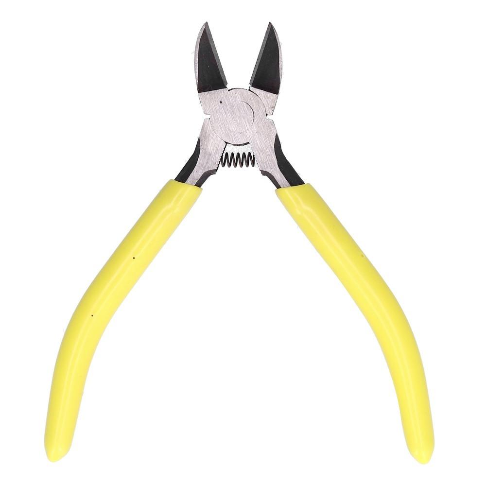 Comfortable PVC Handle Diagonal Pliers High Carbon Steel SideCutting Pliers  Copper Cable 5 inches