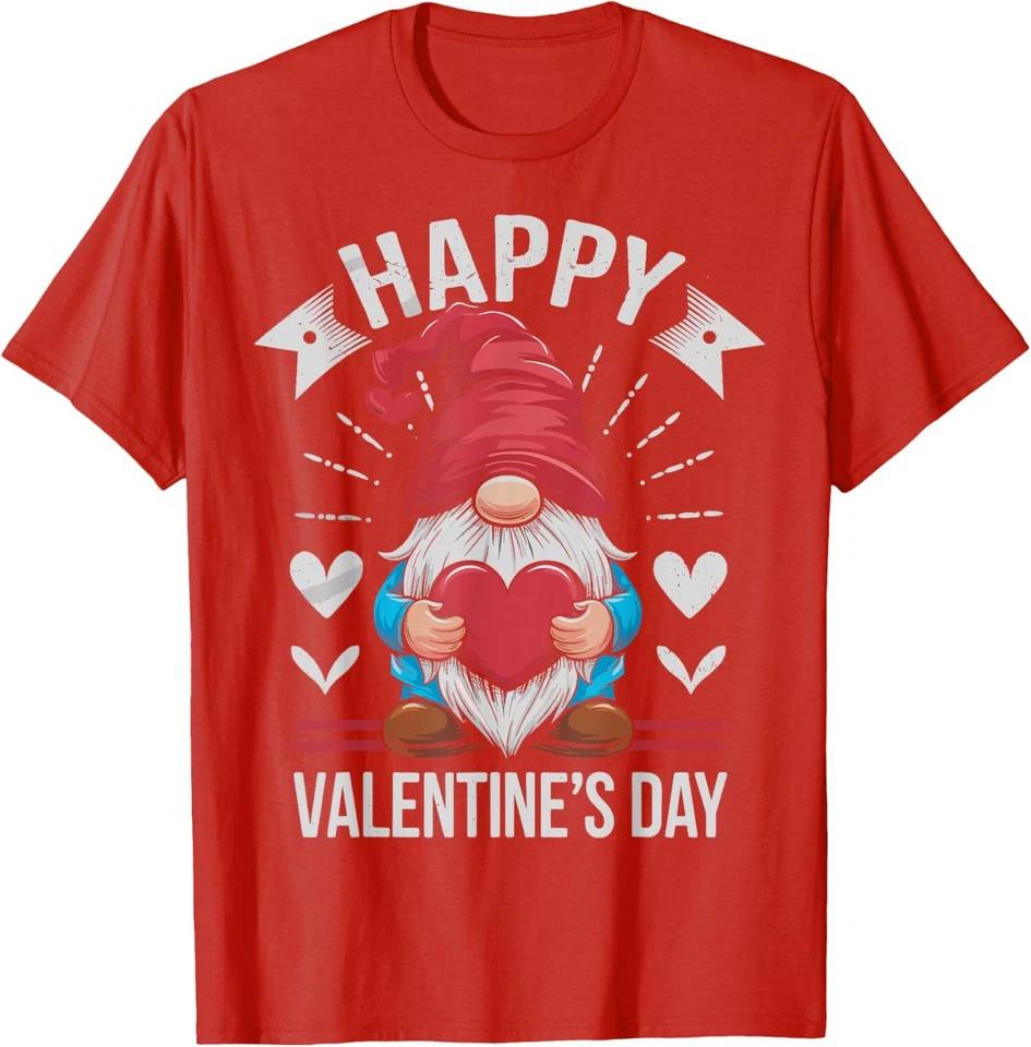 Happy Valentine s Day Gnome Holding Heart T-Shirt XL