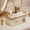 Luxury Cream Paper Towel Box Multi-Function Creative Home Living Room Tabletop Remote Controller Storage Drawer Box For Extracta