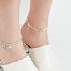 UNI.J Sandglass Fresh Water Pearl Silver anklet Iak38