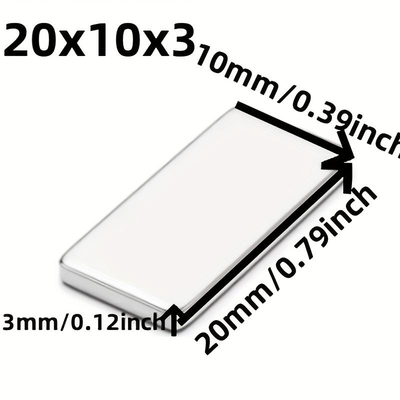 20/50pcs Magnets, 20x10x3mm, Rectangular Magnets for Industrial Use, Metal Material, No Battery Required