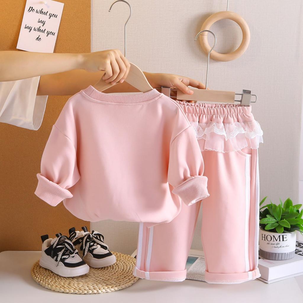 Kids Casual Long-Sleeve Set, Comfortable Daily Wear Outfits