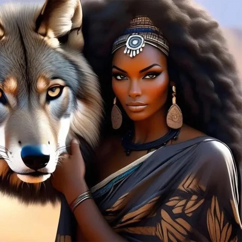 5D DIY African Women Diamond Painting Mosaic Sale Full Square Round Diamond Painting DIY Embroidery Picture Of Rhinestones