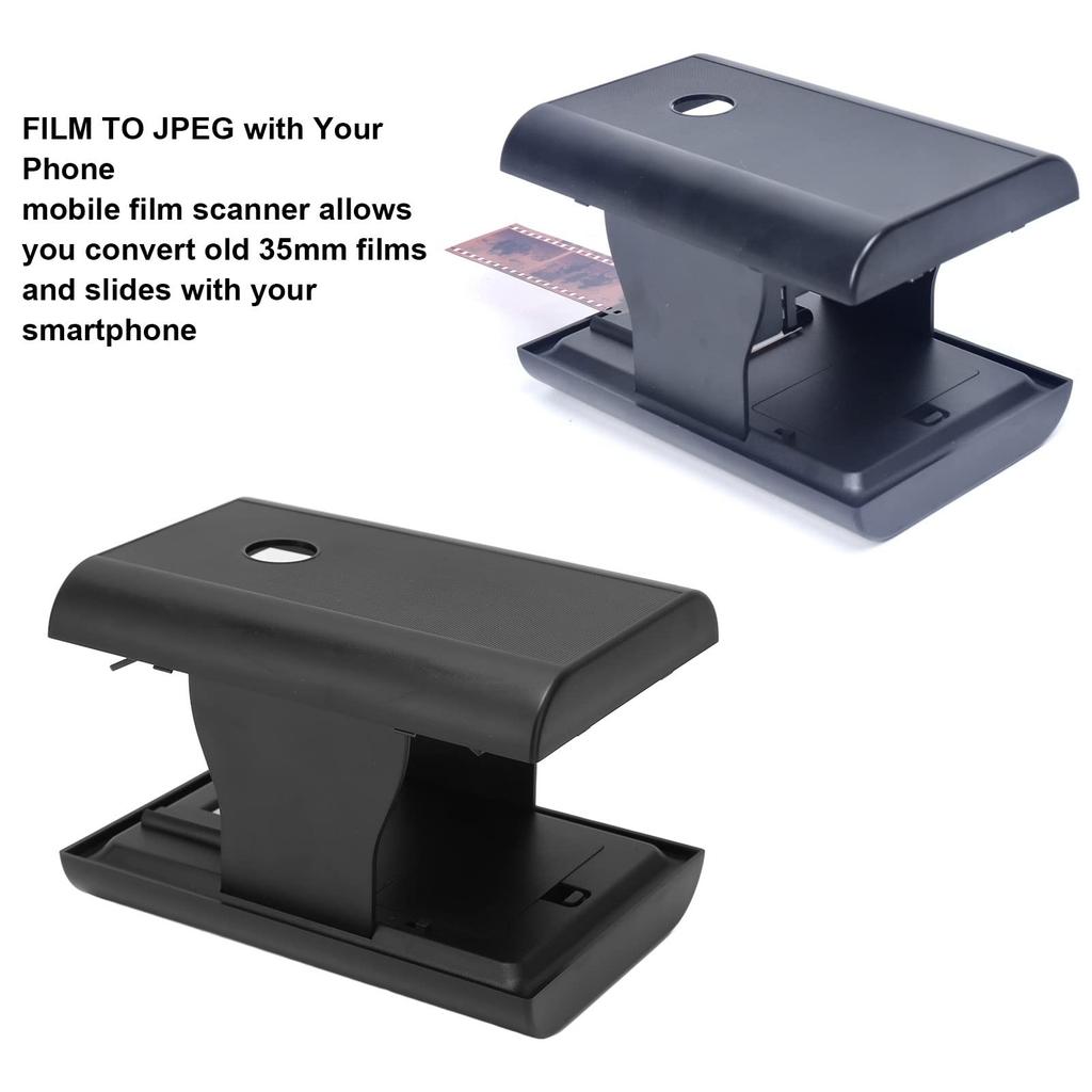 Film slide scanner, converts 35mm slides and negatives from film to JPEG, digital photo converter with LED illumination, foldable digital photo conver
