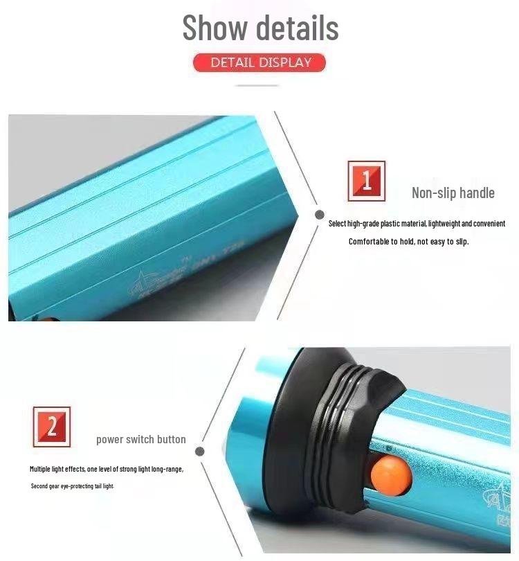 Mini High-Intensity Aluminum LED Flashlight with Long-Range Illumination and Built-in 18650 Lithium Battery