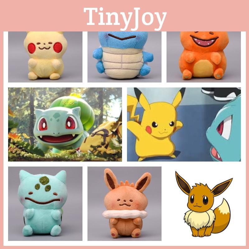 Brelocuri adorabile de pluș Pokemon cu Pikachu, Squirtle, Charmander, Bulbasaur și Eevee. Perfecte pentru colecționari!