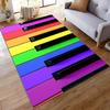 Rainbow Piano Key Pattern Rug for Music Lovers Suitable for use as an anti-slip game mat for living room and bedroom sofas